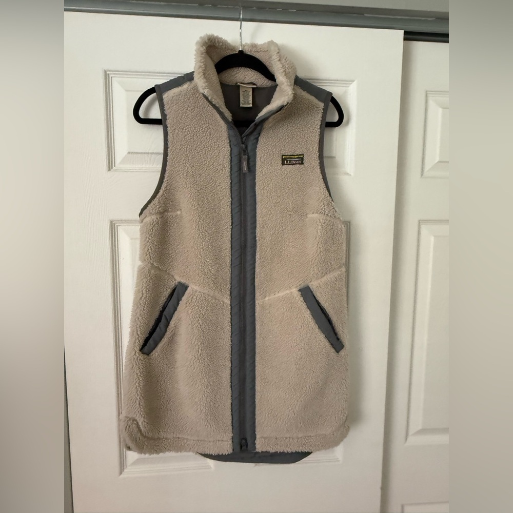 L.L.Bean long sherpa vest.